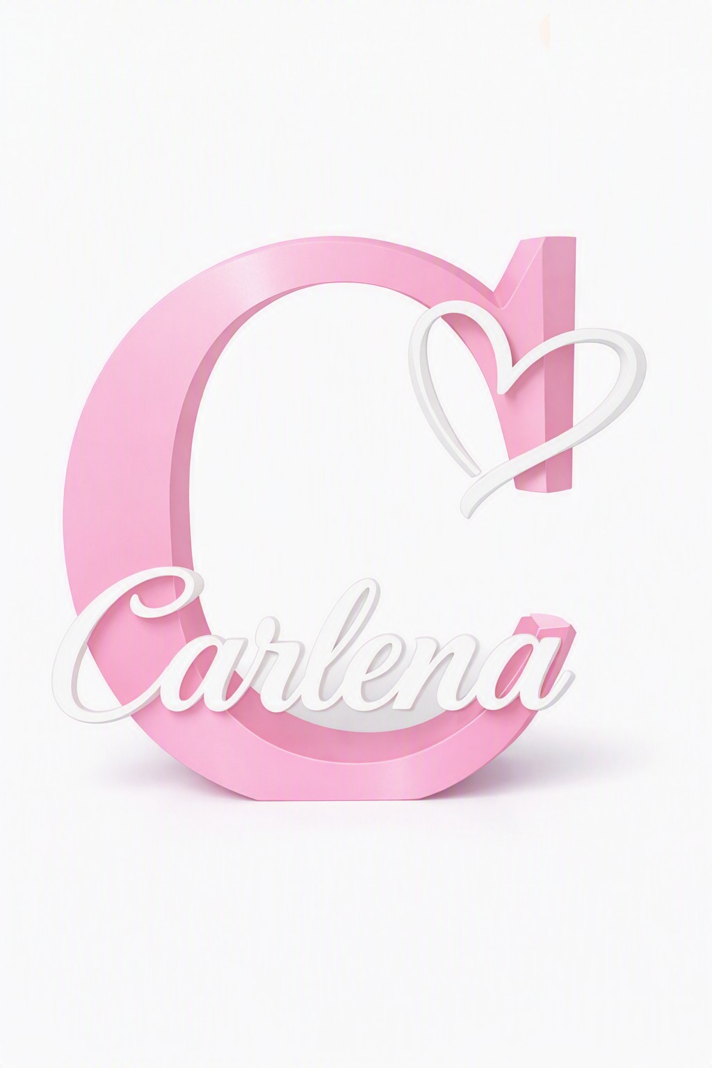 Pink Carlena personalized name sign example