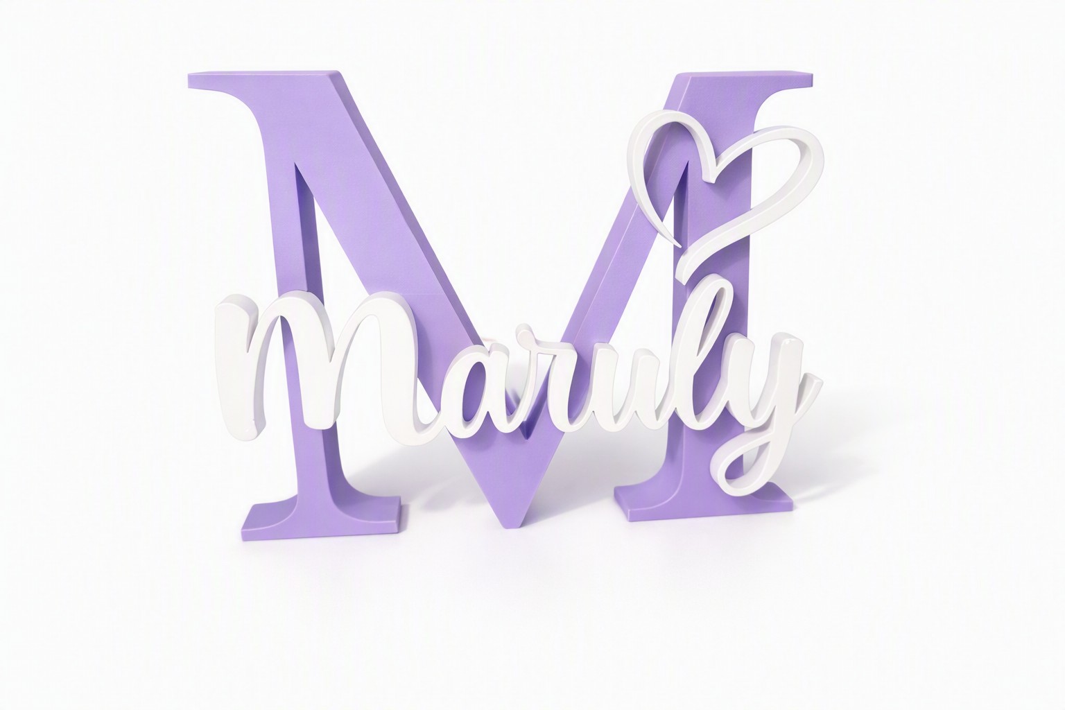 Purple Marily personalized name sign example